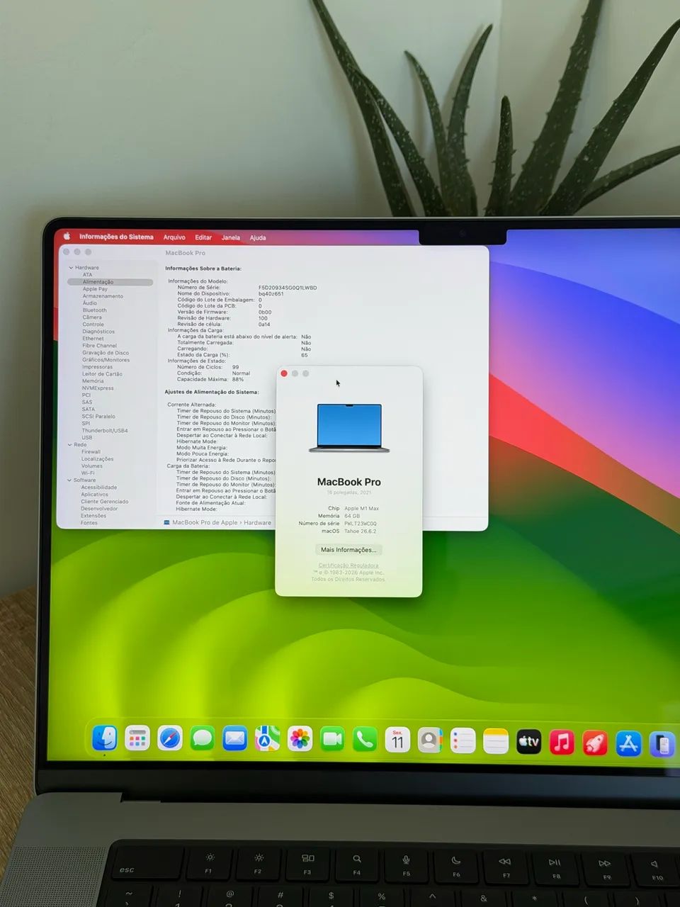MacBook Pro 16 M1 Max 64GB RAM SSD 1TB Impecável - Notebooks