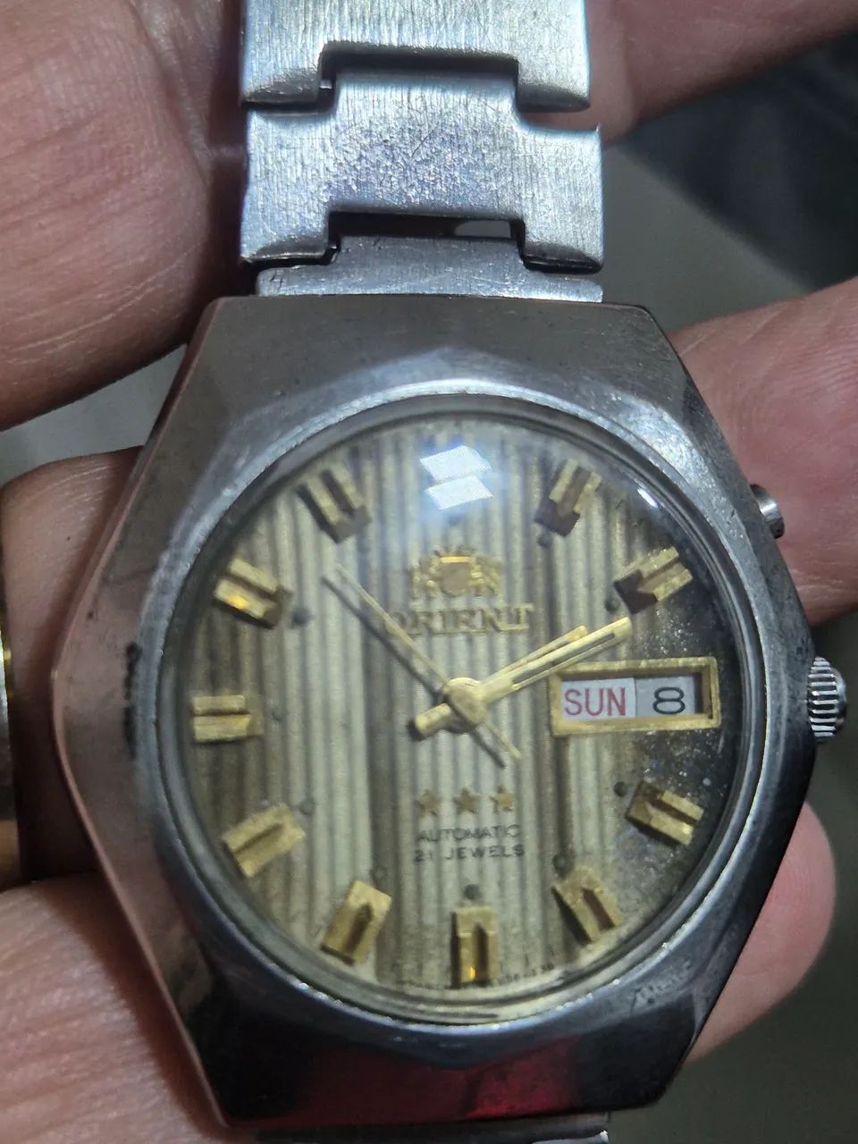 Relógio ORIENT 3 ESTRELAS AUTOMÁTICO    -   MARROM DEGRADÊ / TODO REVISADO - Foto 2