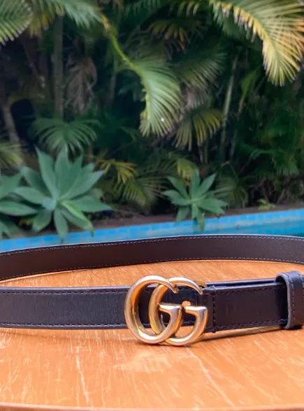 Cinto Gucci Double G Original Preto - R$ 1.390
