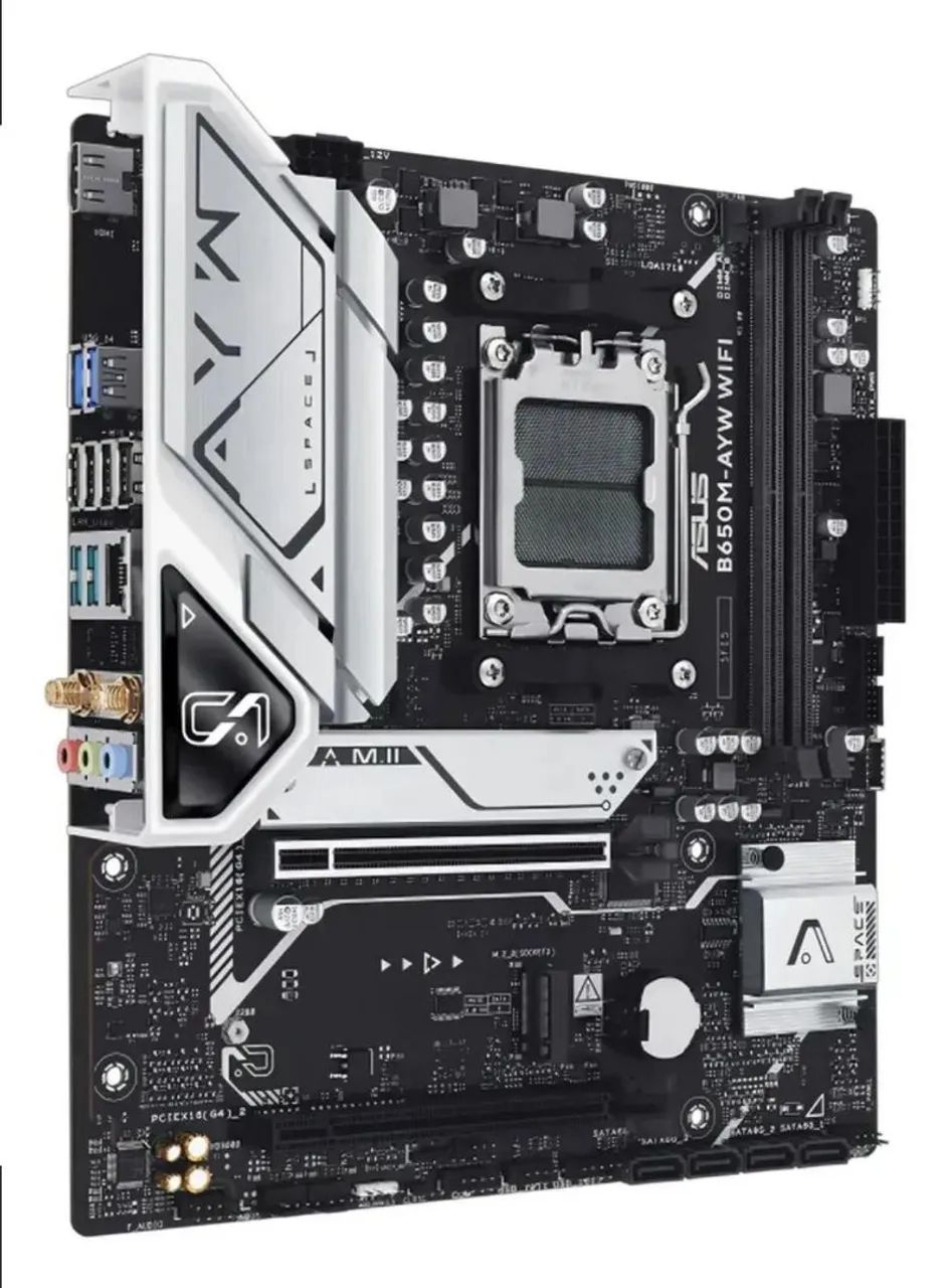 Placa Mãe Asus B650m Ayw Wi-fi Cinza Escuro Matx - Foto 4