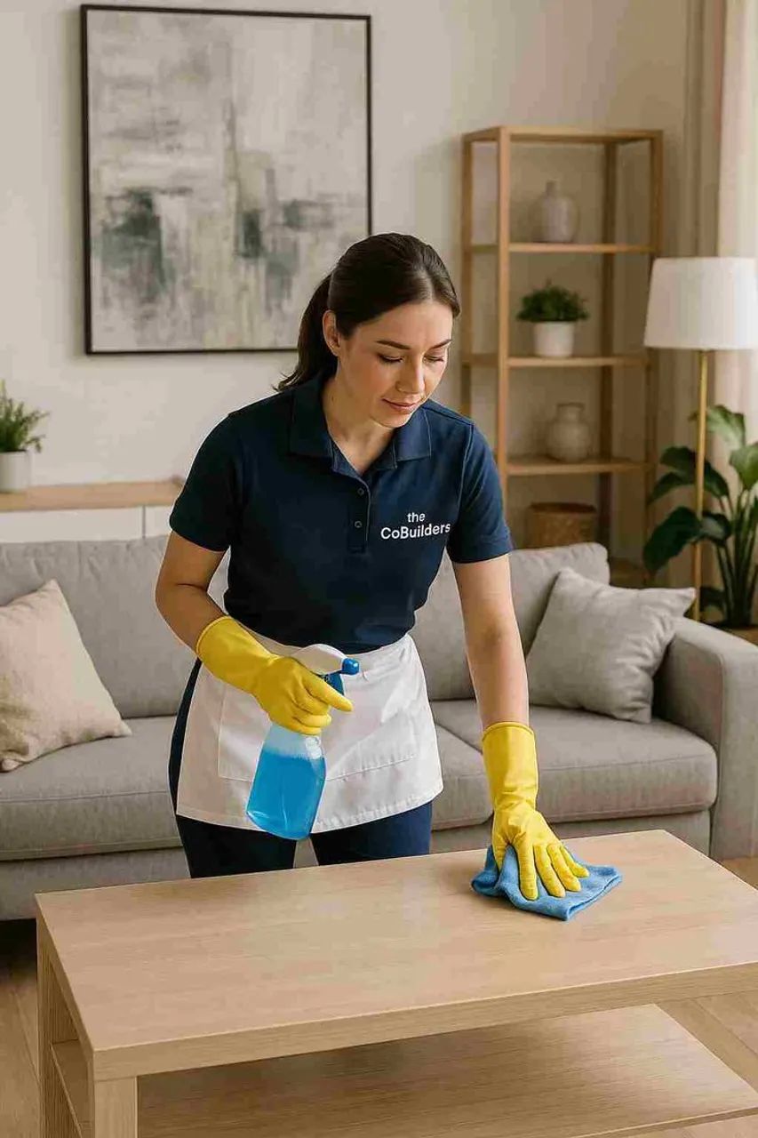 Trabalho como limpeza e organização de ambientes 