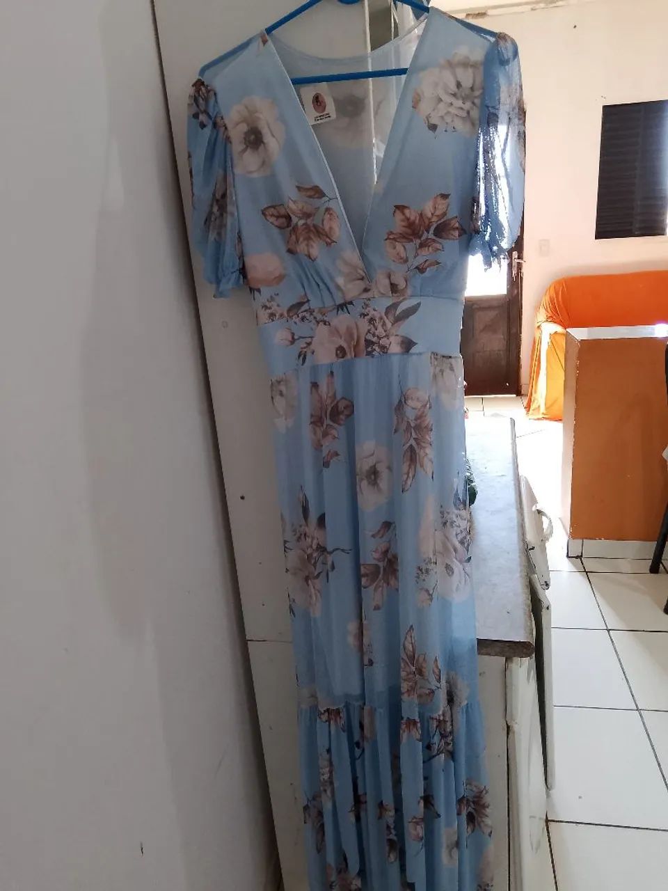 Vestido azul longo 