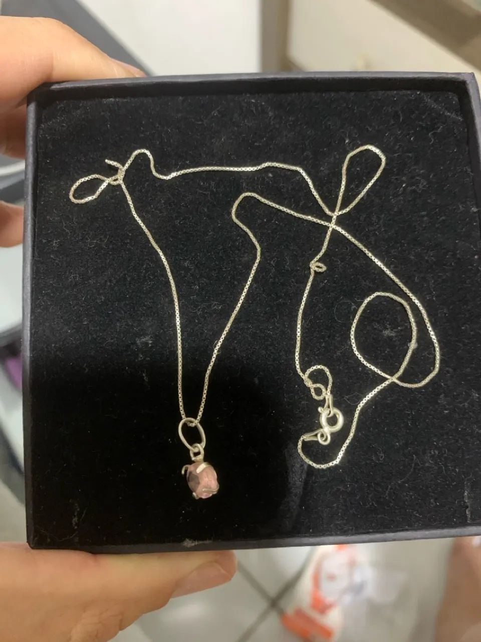 Lindo cordão de prata feminino  - Foto 2