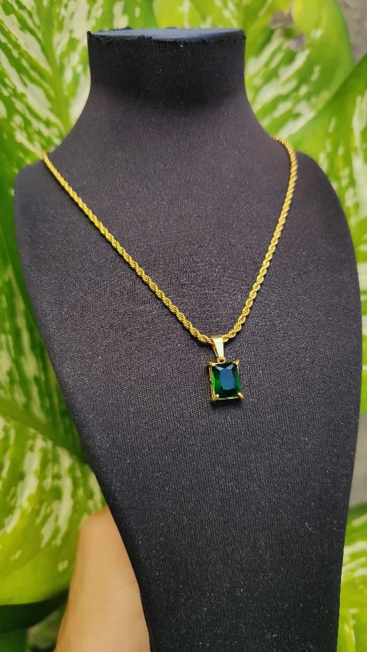 Colar feminino dourado em aço inoxidável  - Foto 4