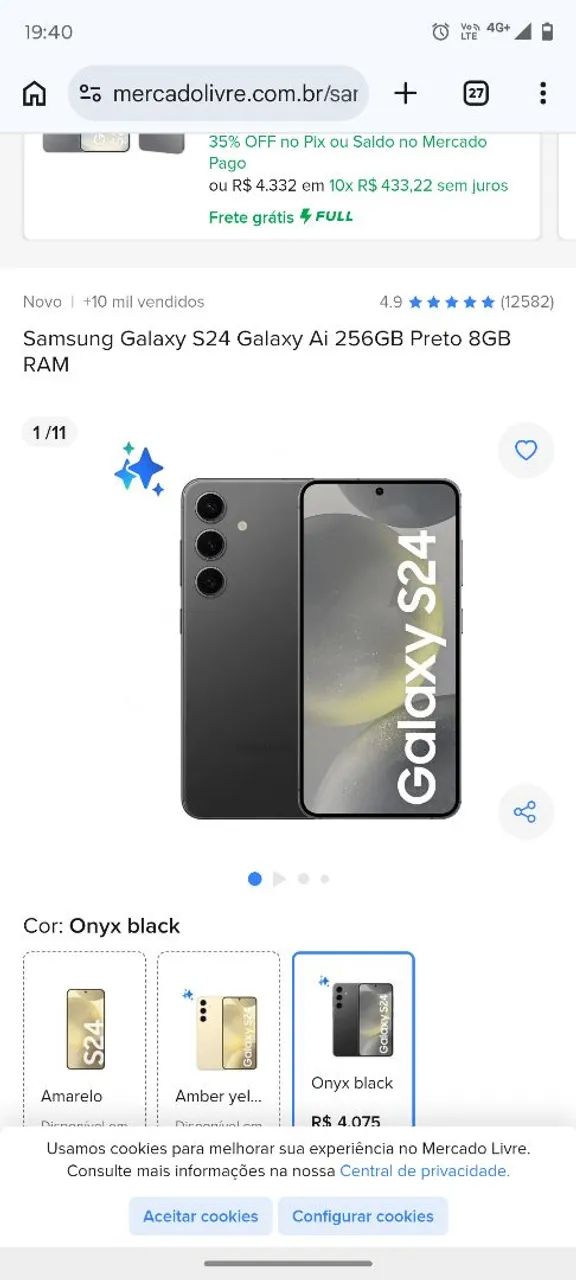 Display Samsung 24 plus original sem nenhum defeito