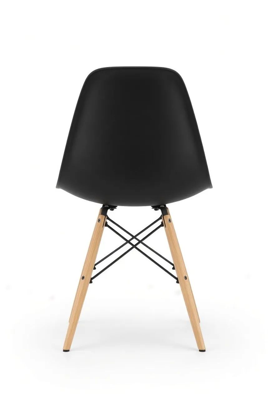 Cadeira Eames DSW Preta Base Madeira - Design Clássico modelo Eiffel (estado excelente) - Foto 4