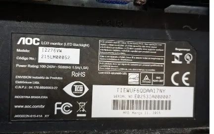 Monitor AOC 20 Polegadas Wide Modelo I2276VW Digital - Foto 3