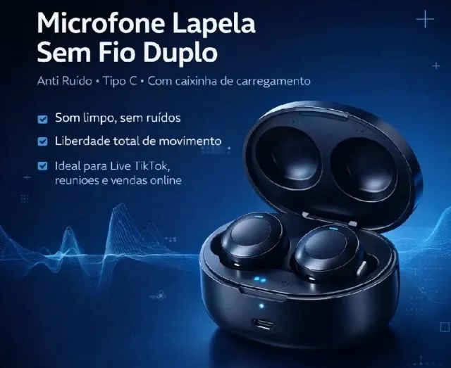 Microfone de Lapela sem fio