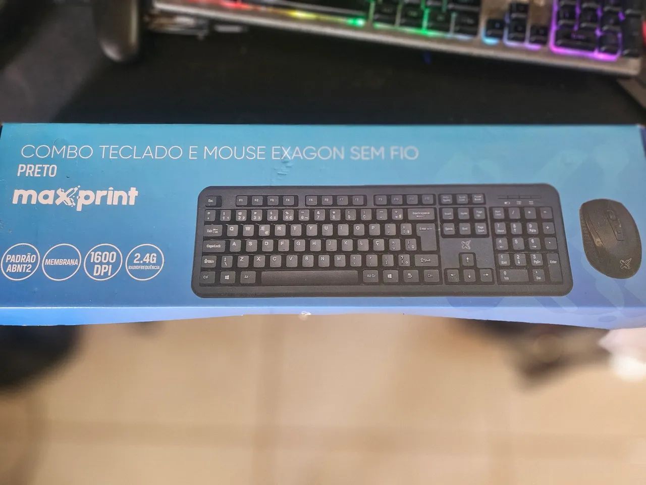 Kit Teclado e Mouse sem fio