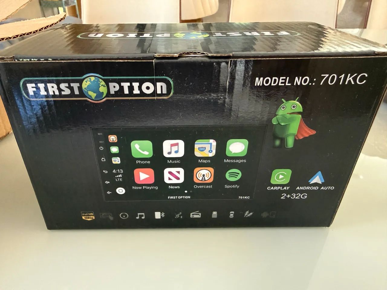 Multimídia universal Carplay e Android Auto sem fio - Foto 2
