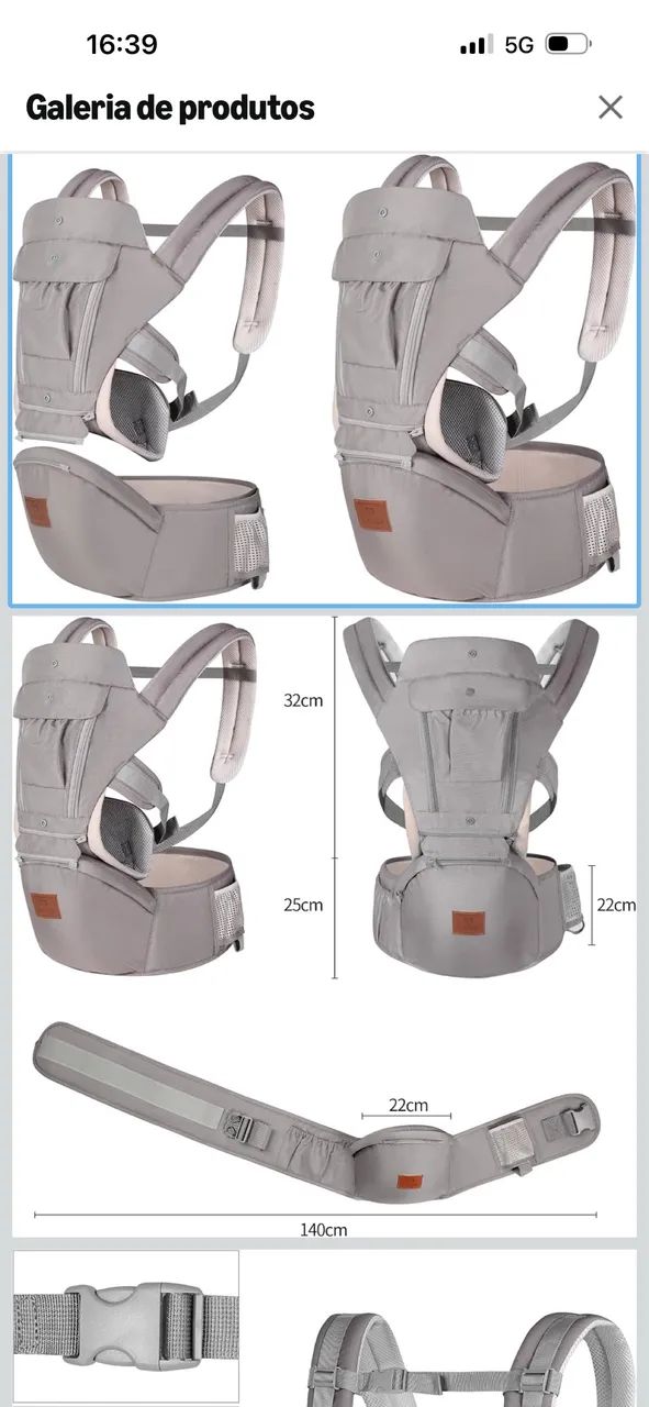 Canguro ergonômico bebê 