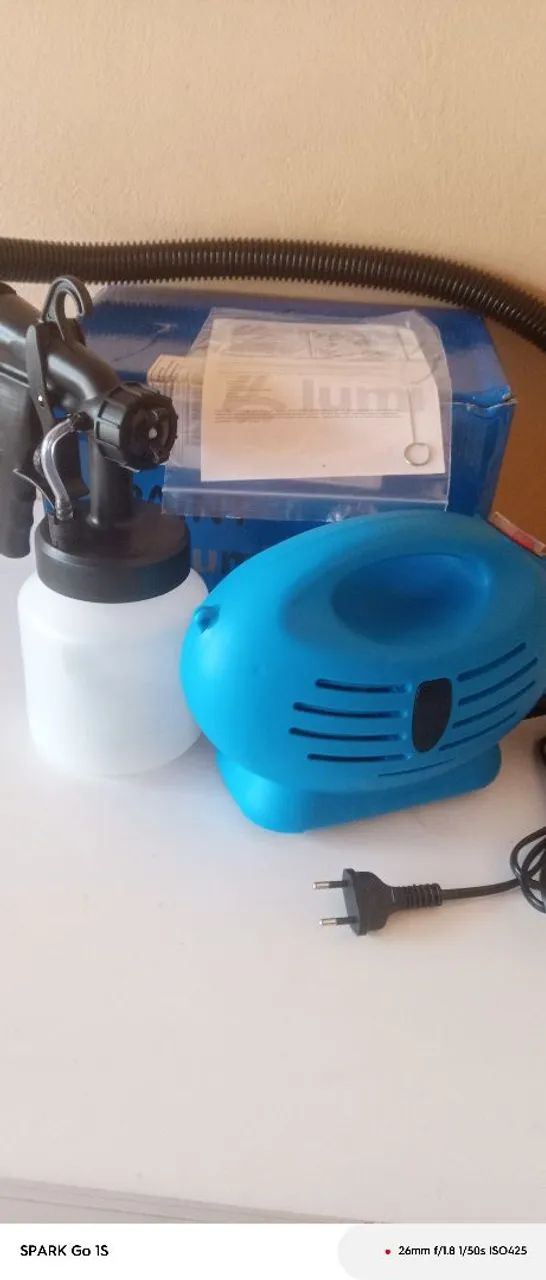 Pistola de pintura com compressor - Foto 2