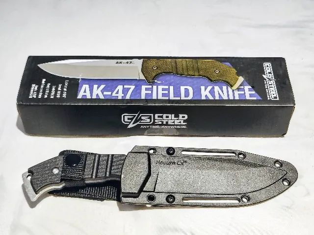 Faca Cold Steel AK-47 Field Cabo Preto Stonewashed - Hobbies e
