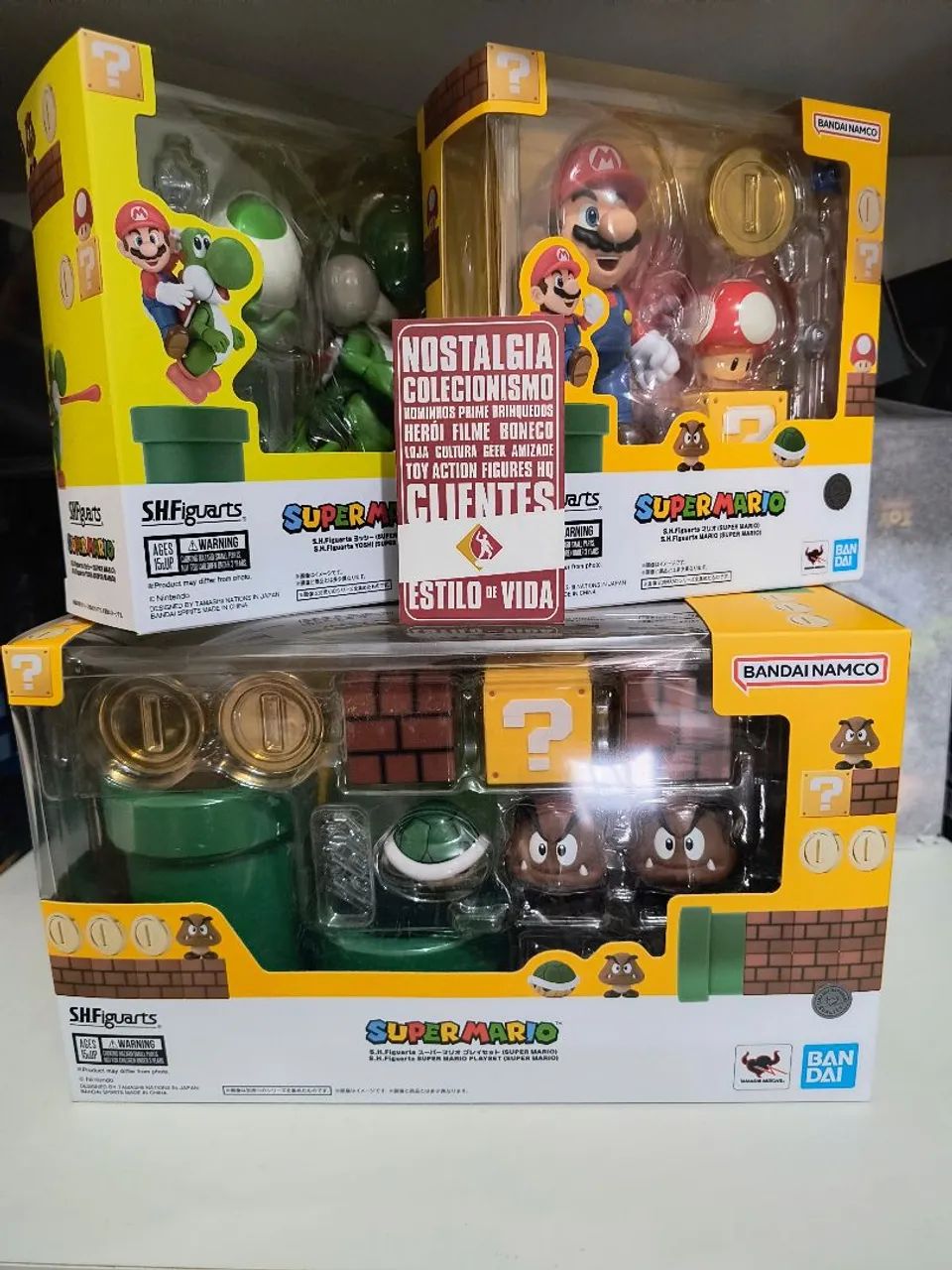 Coleção Super Mario S.H. Figuarts Bandai Original - Hobbies e