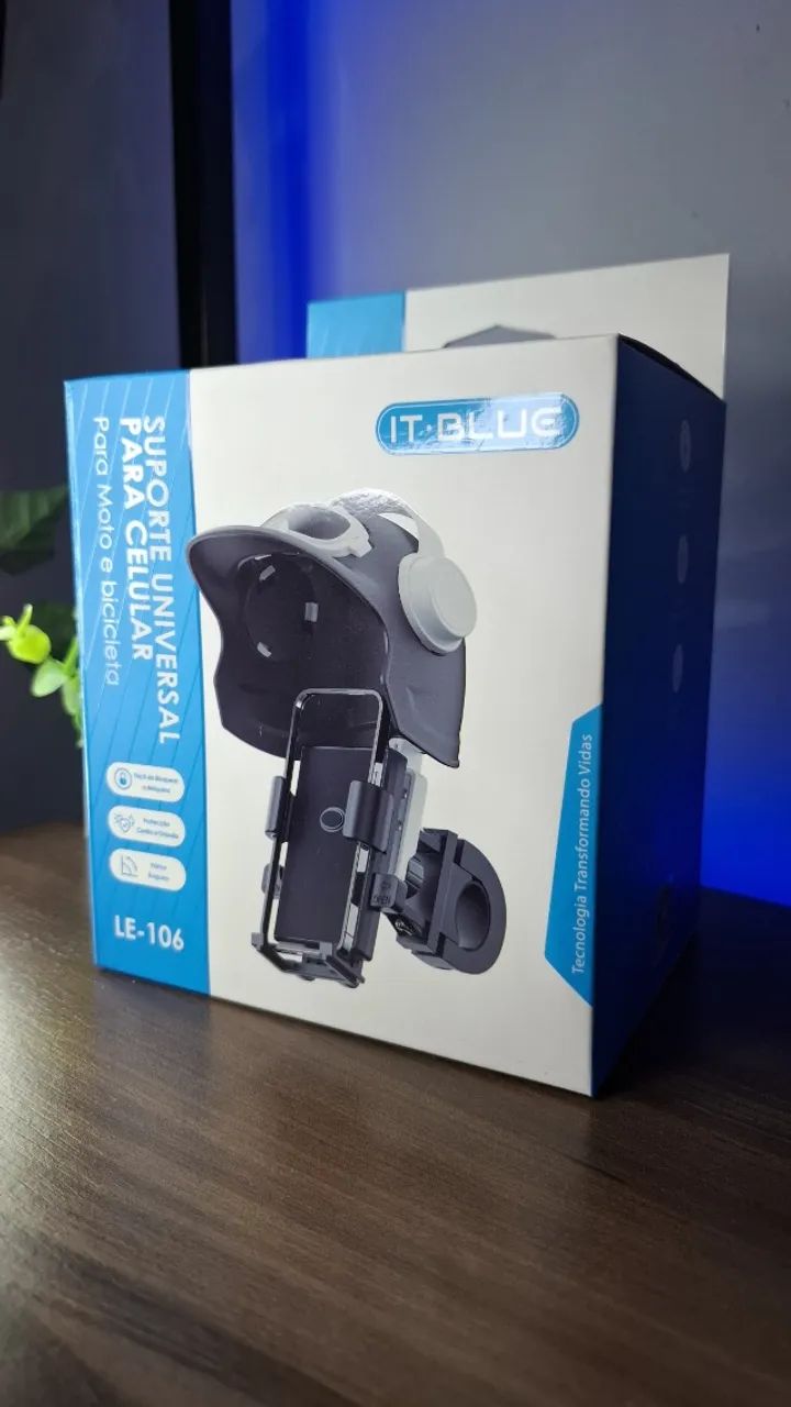 Suporte para Celular de Moto - Estilo Capacete (IT-BLUE LE-106) - Foto 4