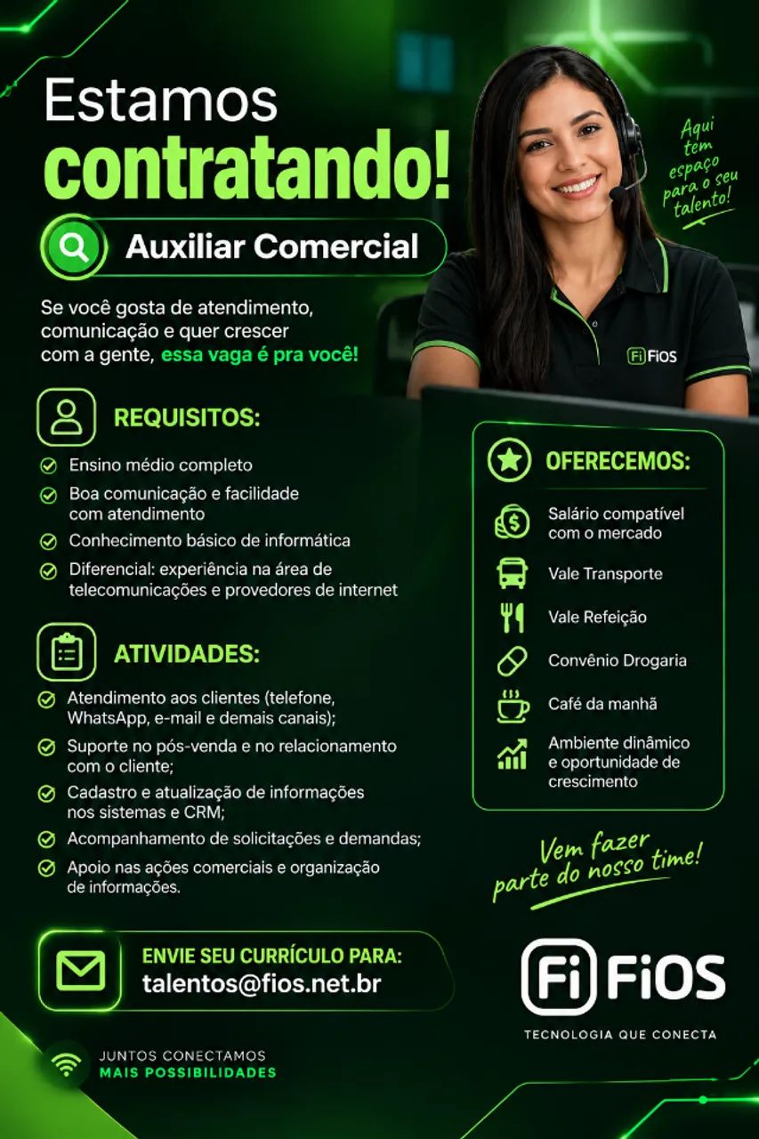 AUXILIAR COMERCIAL - TELECOM