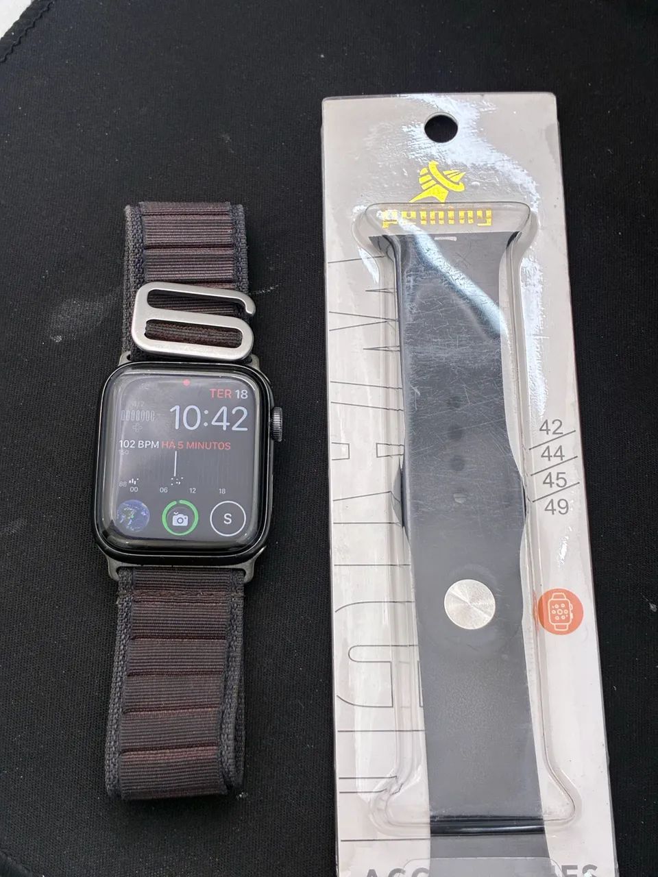 Apple Watch Series 6 44mm Alumínio + Pulseiras - Foto 4