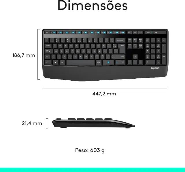 Kit Teclado e Mouse Logitech - Foto 5