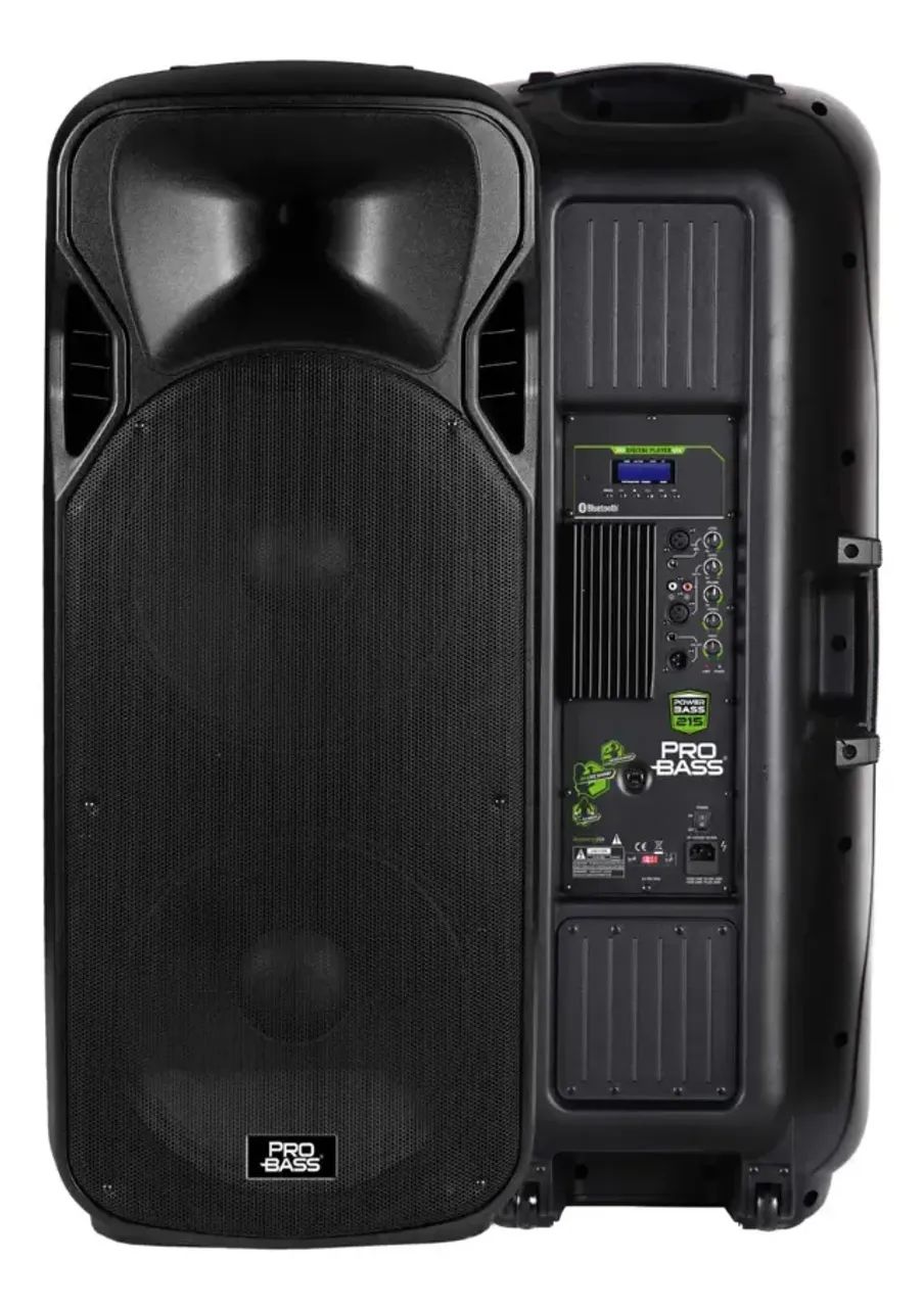 Caixa Ativa 2x 15 polegadas Pro Bass Power Bass 215 - Foto 4