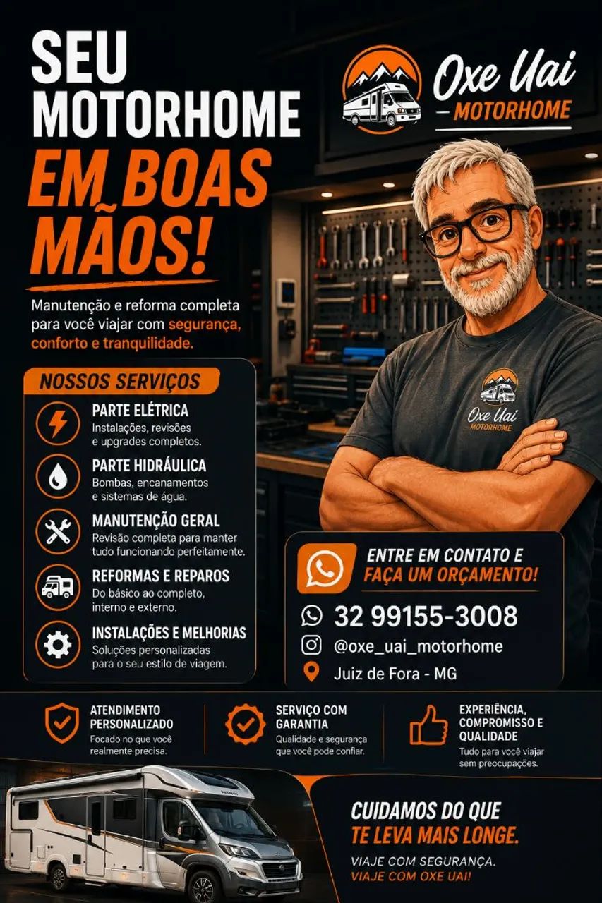 Eletricista de motorhome, Kombihome e etc