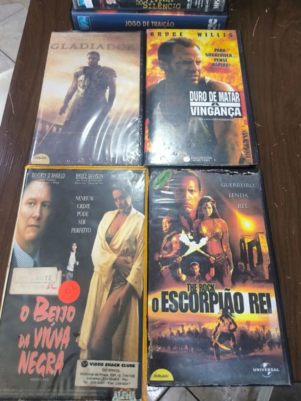 12 fitas VHS originais, filmes de ação, guerra, drama - Escorpião Rei - Gladiador  - Foto 3