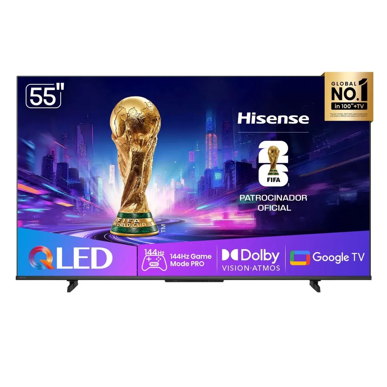 Smart TV Hisense 55 QLED Q7 144hz Nova Lacrada Garantia e NF - TVs