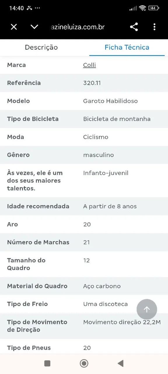 Bicicleta Colli Aro 20  - Foto 5