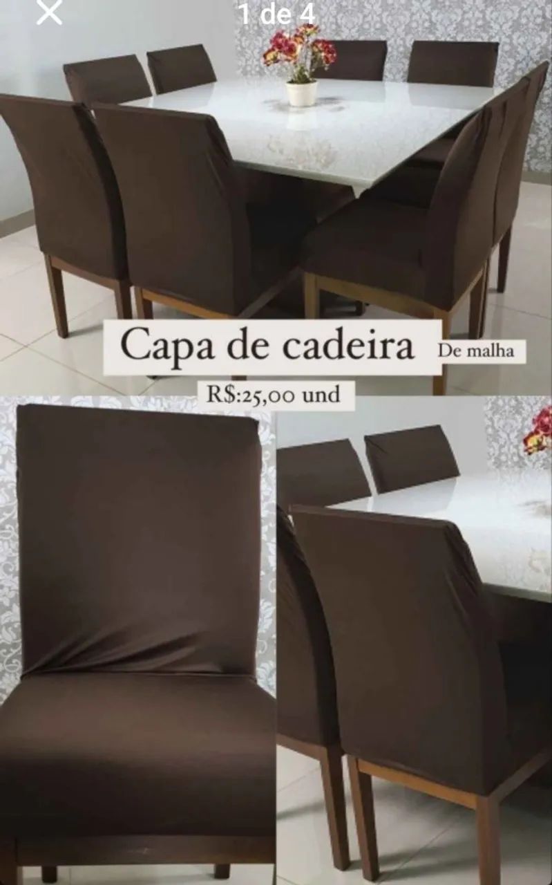 Capas de cadeiras malha - Foto 3