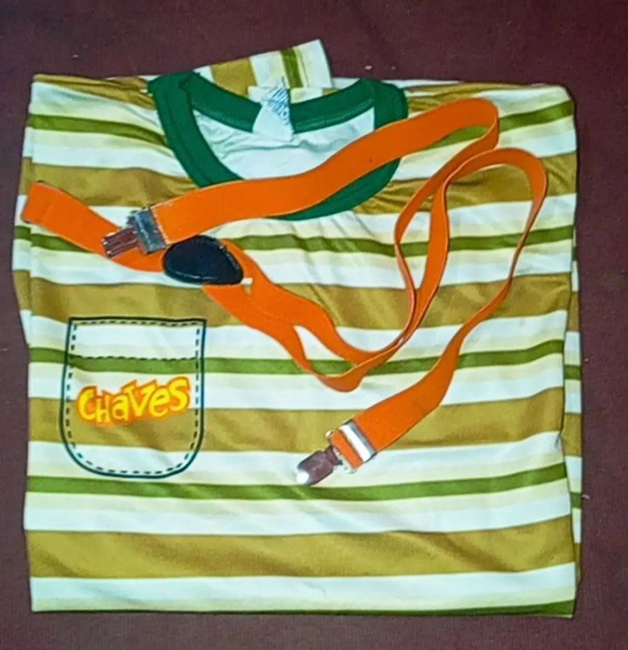 Roupa do chaves completo para eventos, gorro, camisa, suspensório, bermuda, meia e bota. - Foto 3