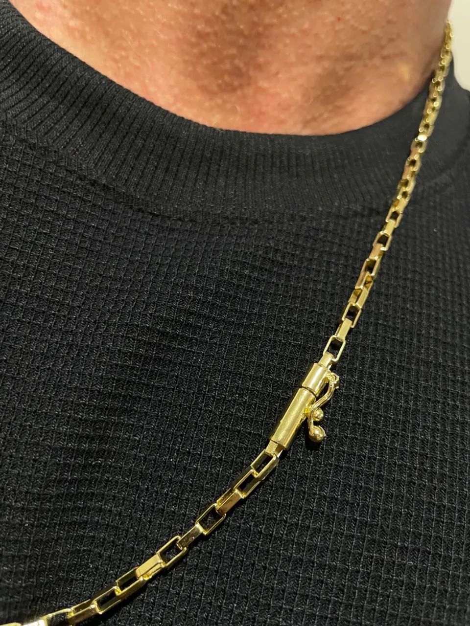 Kit Corrente E Pulseira Masculina Moeda Antiga Banhada A Ouro - Foto 2