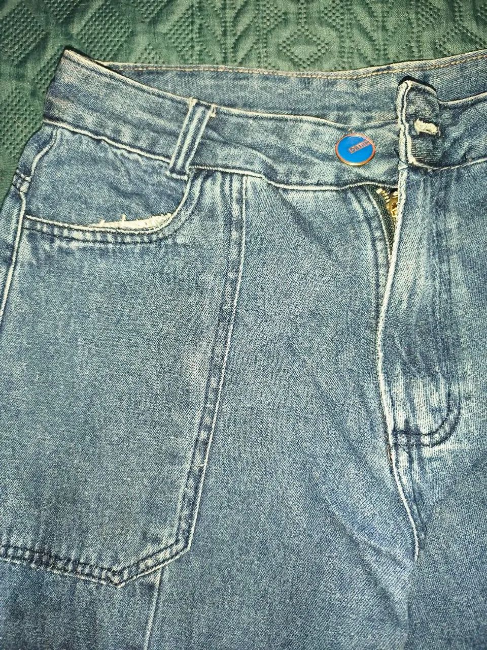 Calça cargo wide leg azul  - Foto 2