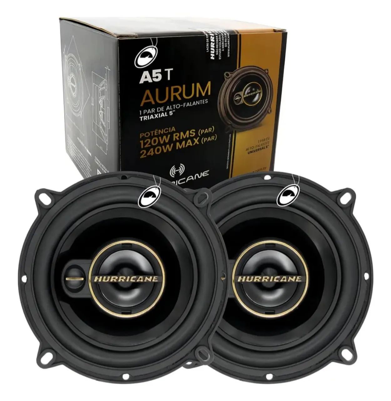 alto falante automotivo porta 5 polegadas aurum A5t hurricane 240w