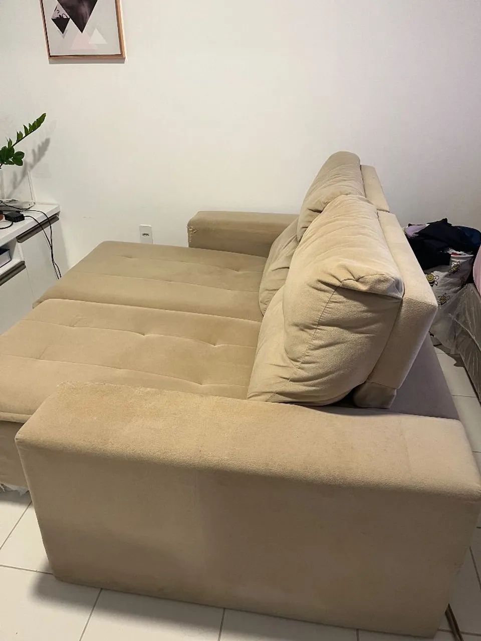 Sofá usado retrátil e reclinável dois lugares. - Foto 4
