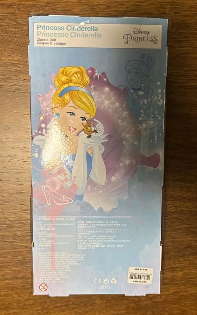 BONECA BARBIE CINDERELA CLASSICA PRINCESA DISNEY NOVA LACRADA  - Foto 2