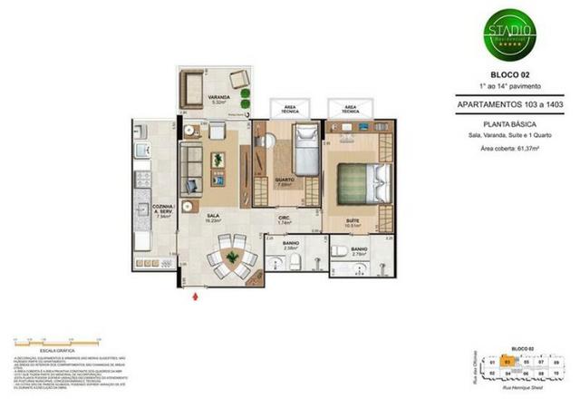 Apartamento de 2 quartos, no Engenho de Dentro, Condomínio Unique Stadio - Foto 9