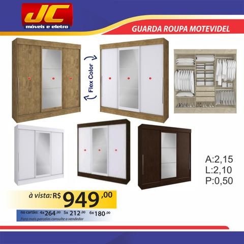 Guarda roupa porta de correr montevedel com pezinhos de brinde