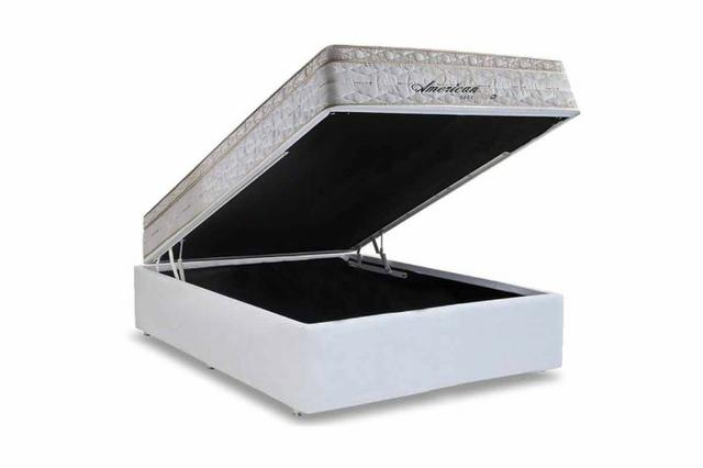 Colchão Molas Maxspring Casal + Cama Baú Casal