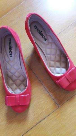 Sapato vermelho Moleca 36