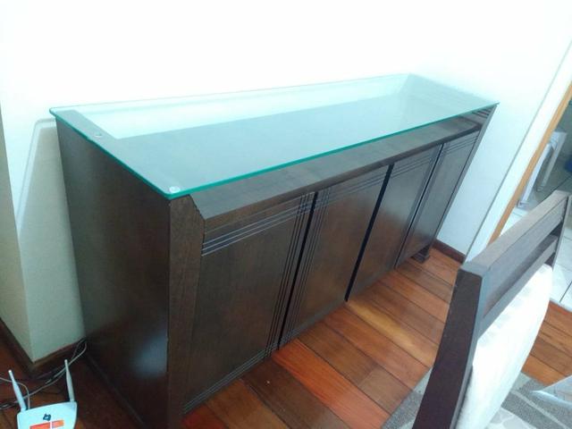 Conjunto de mesa com 6 cadeiras + buffet + tapete - Foto 2