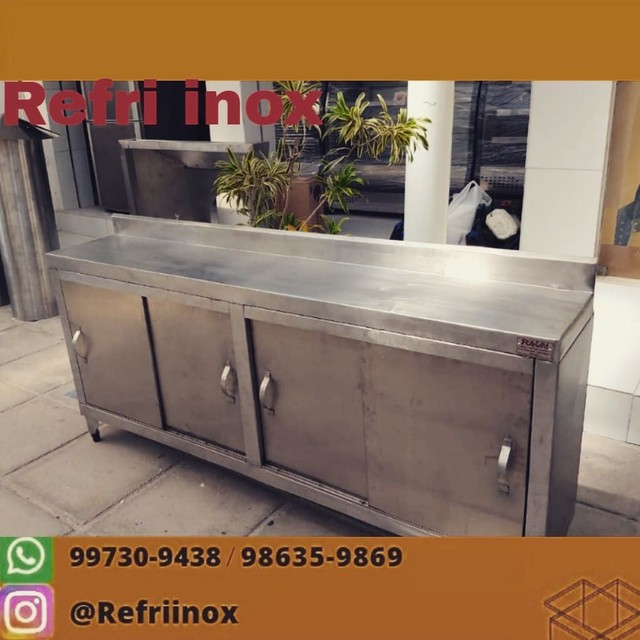 Bancada de inox pia de inox estante de inox coifa de inox 