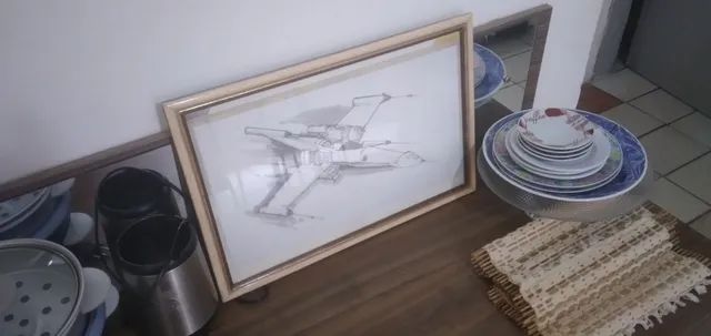 Quadro Star Wars X-Wing Ship Colécionavel da editora Salvat edição de 2013