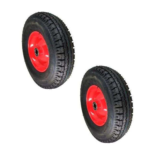 Kit 2 Pneu Completo para Carrinho de Carga 4.0 x 1'' Capacidade até 180Kg Lotus 3663