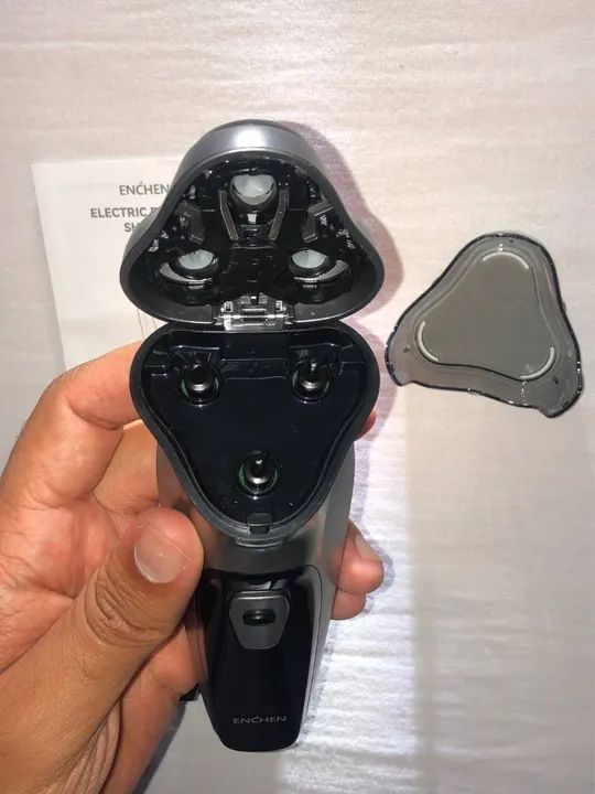 Barbeador rotativo corte Rente Liso Marca Enchen sem Fio - Foto 3
