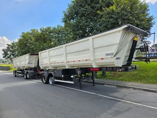 Rodocaçamba Randon Ano 20 Dolly Reto lona Fácil Rodado Disco Sem pneus  - Foto 2