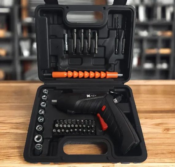 Mini Parafusadeira Furadeira Elétrica Com 47 Peças Sem Fio