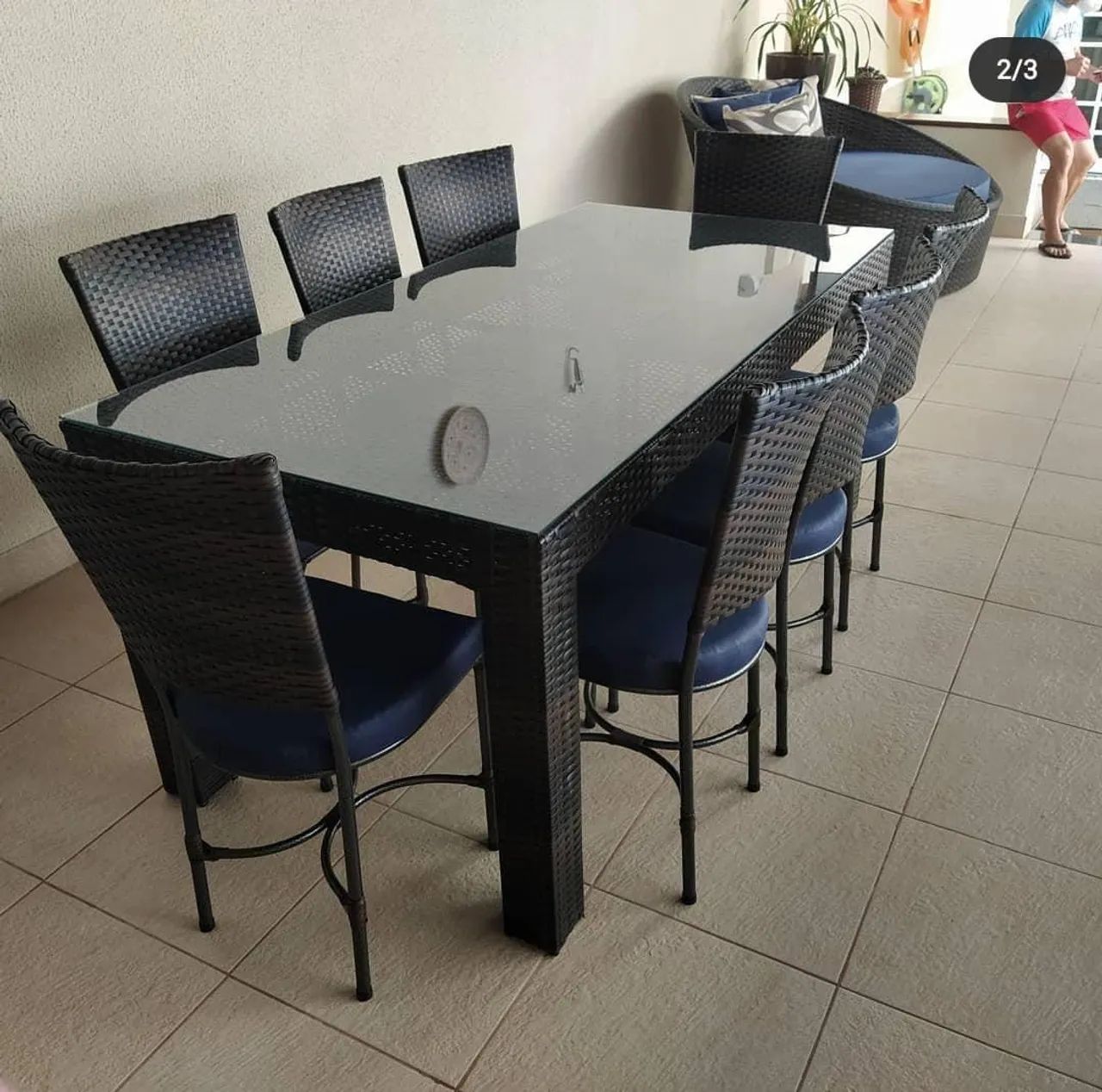 Conjunto de Mesa e Cadeiras em fibra sintetica. - Foto 2