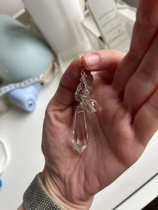 Pingente de Pádua em Cristal com pingentes em Prata 925 - Foto 2