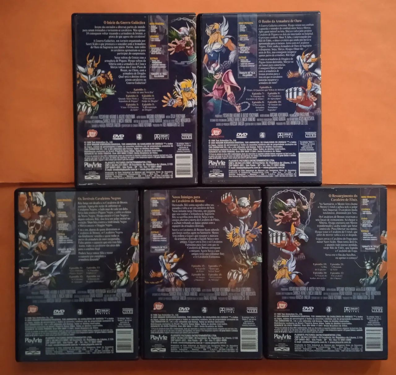 Dvd Os Cavaleiros do Zodíaco - Santuário 1 ao 5 - CDs, DVDs etc