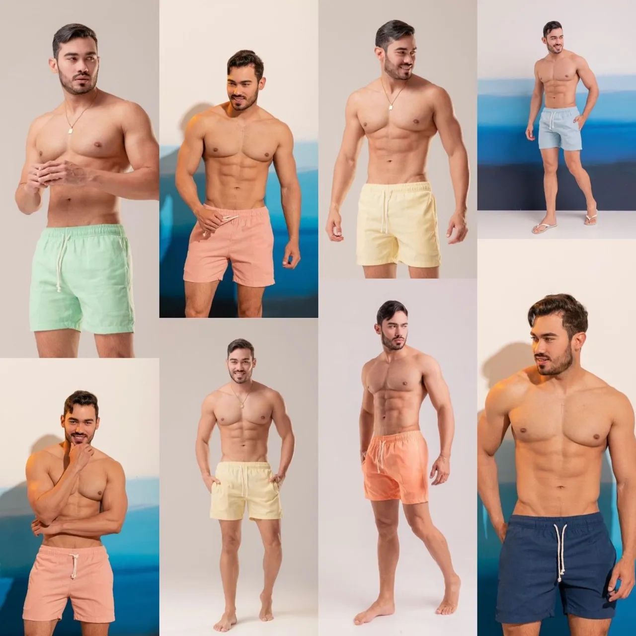 Shorts de Linho Masculinos - Diversas Cores