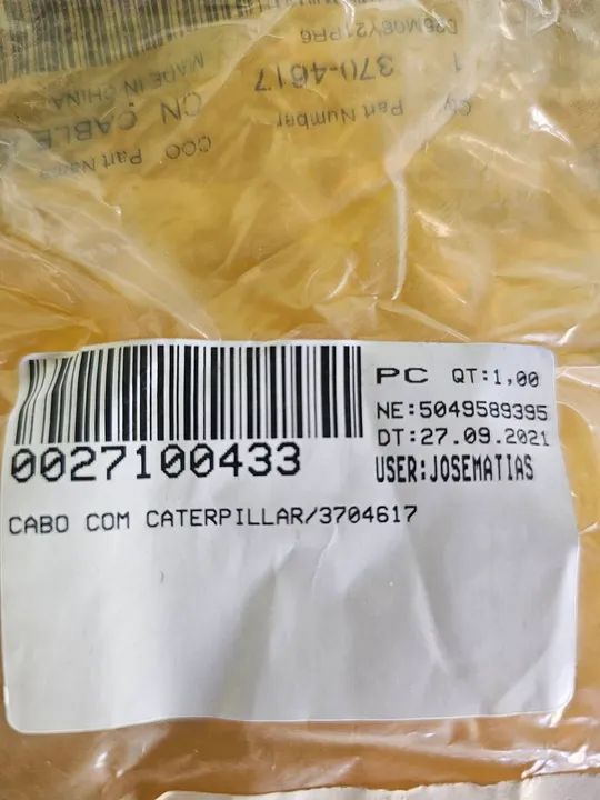 Caterpillar cabo comunicação USB novo original 3704617 - Foto 5